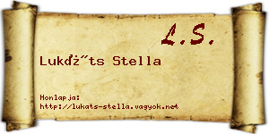Lukáts Stella névjegykártya
